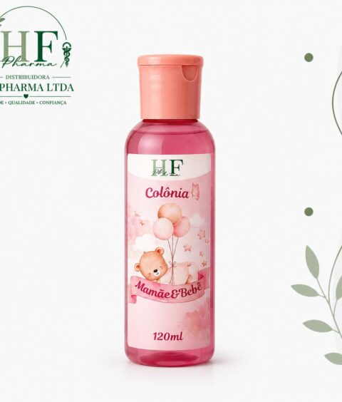 Colônia Infantil HF PHARMA Mamãe Bebê e Alfazema 100ml ( Rosa) .
