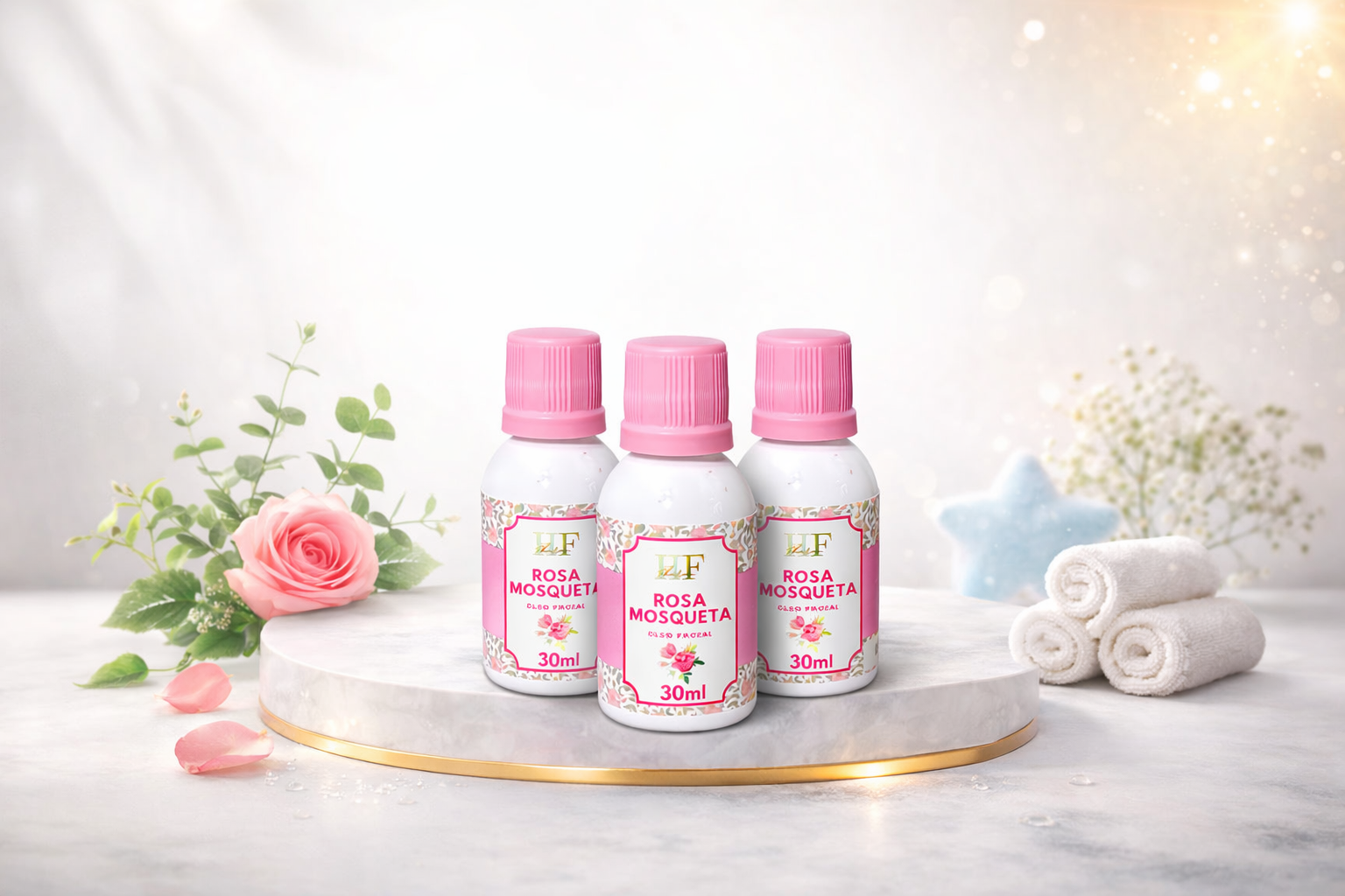 Óleo de Rosa Mosqueta Facial HF PHARMA - 30ml - 3 unid. - Imagem 2
